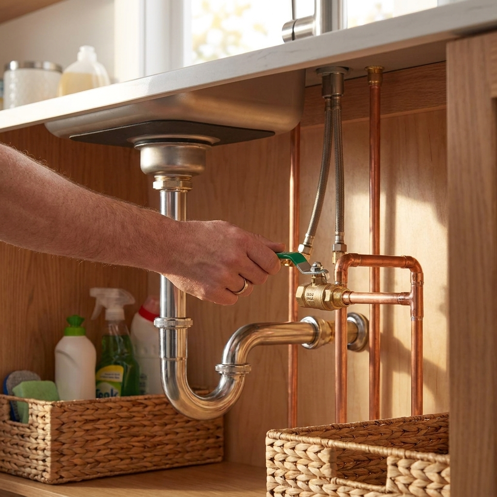 1/2 Inch Brass Ball Valve lifestyle image