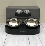 Adjustable elevated pet feeding bowls for dogs and cats