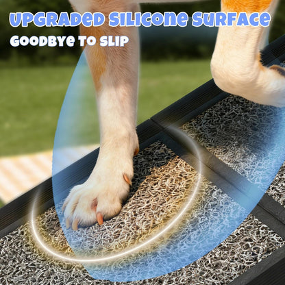 Dog Ramp for Car 71" X 20", Folding Pet Ramp for Large Dogs with Non-Slip Rug Surface, Portable Dog Car Ramp for SUV Car & Truck